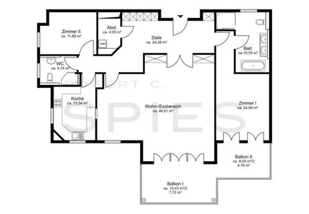 Großzügig geschnittene, renovierte 3-Zimmer-Wohnung in der Jacobs Villa - Photo 3