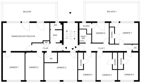 Möbliertes Zimmer 16,58 m² innerhalb eines Wohnheims // 1.OG Zimmer 1 - Photo 3