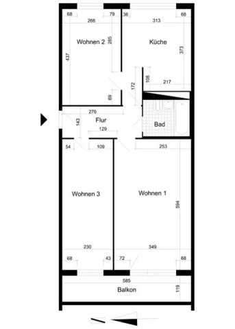 Tolle 3-Raumwohnung mit großem Balkon - Photo 4