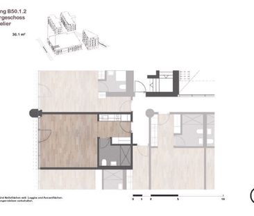 Studio loft meublé de 36 m2 au 1er étage - Photo 2