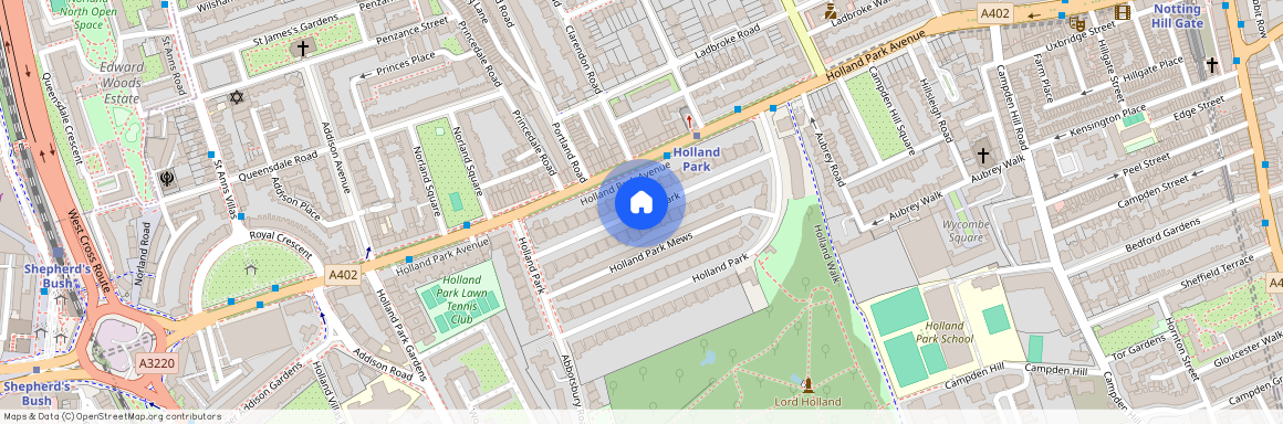 Holland Park, London, Flat 3-4, 75 Holland P, W11