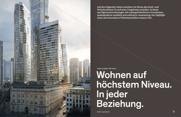 ***FOUR*** Ein Wahrzeichen der Frankfurter Skyline, 2 Zimmer Wohnung mit EBK und Balkon - Foto 1