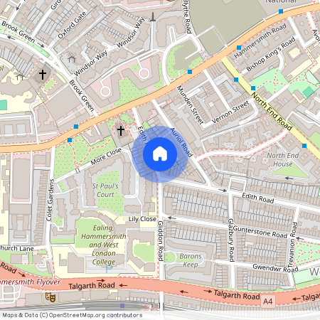 1 bed in Edith Road