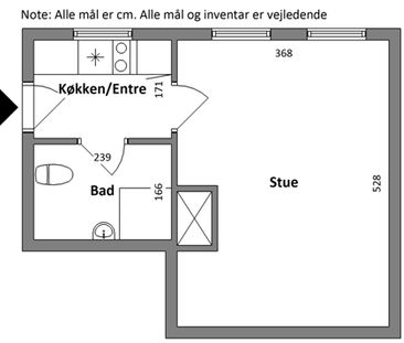 1-værelses studiebolig - Photo 1