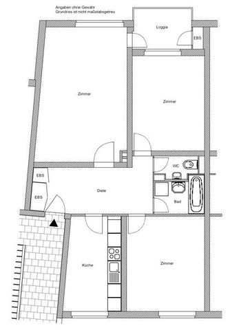 Komplett sanierte 3 Zimmerwohnung mit Balkon - Foto 4