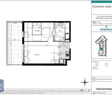 Appartement à louer 2 pièces 41.22m² - Photo 1