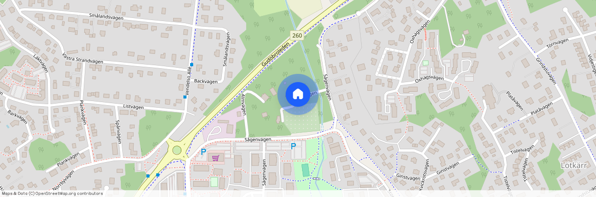 Almvägen, Vendelsö