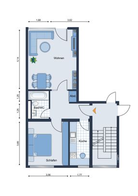 Gemütliche, richtig schicke 2 Zimmerwohnung mit Sonnenbalkon in ruhiger Lage von Willich - Photo 1