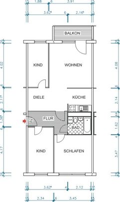 Frisch renoviert - 4-Raum Wohnung in toller Lage - Foto 1