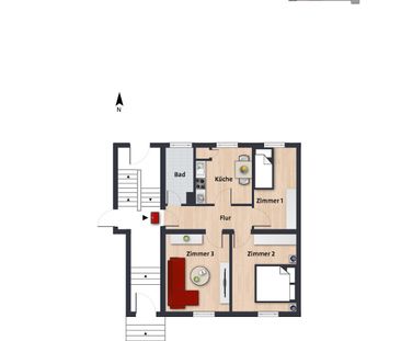 Erdgeschosswohnung mit Tageslichtbad // EG rechts - Foto 6