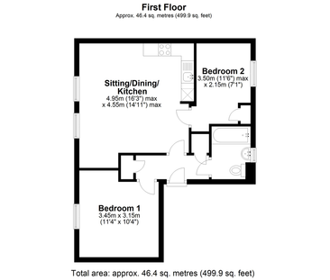 A redecorated two-bedroom, first-floor flat featuring a newly fitte... - Photo 1