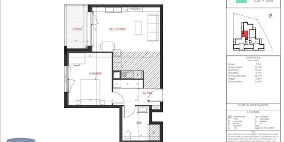 Location Appartement 2 pièces 48m² BORDEAUX 33800 - Photo 3