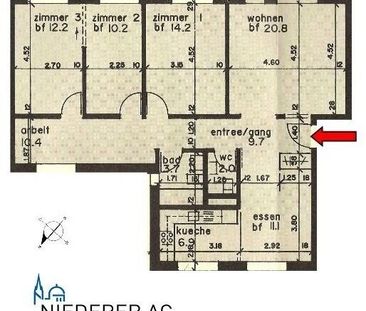 4.5-ZW à 101 m² zuoberst im 2. OG - Foto 3