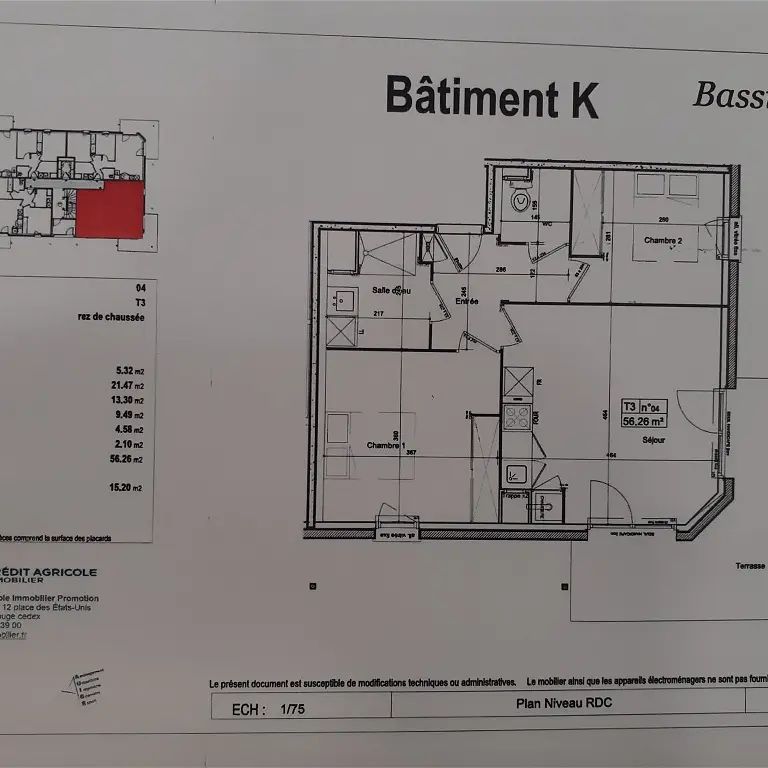 Location appartement 3 pièces - 56m² à Audenge (33980) - Photo 1