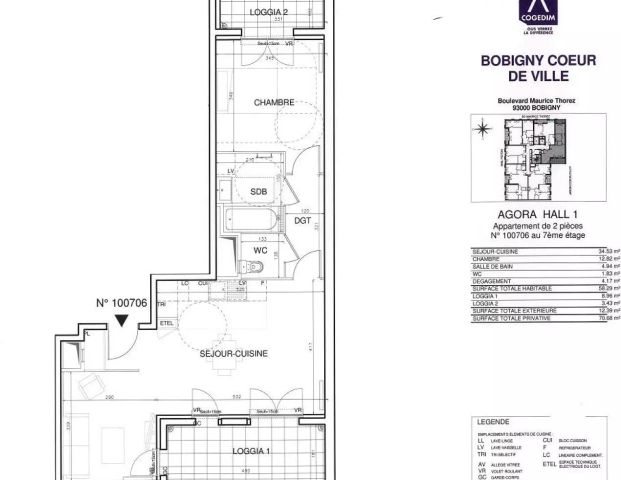 location Appartement T2 DE 58.4m² À BOBIGNY - Photo 1