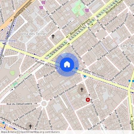 Boulevard Pereire entre Avenue des Ternes et Rue Brunel 75017 Paris (17e arrondissement)