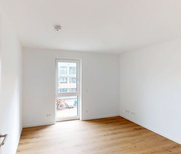 Die Verwinkelte: 3-Zimmer-Neubauwohnung mit EBK und Balkon - Photo 4