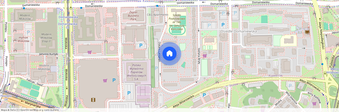 ul. Oskara Langego, Ksawerów, Mokotów, Warszawa, mazowieckie