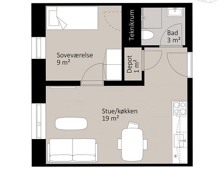 2-værelses studiebolig - Photo 2