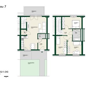 Erstbezug - Lichtdurchflutete 4-Zimmer-Maisonette mit Terrasse und Vorgarten - Photo 2