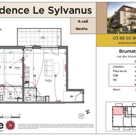 Appartement T2 de 48m² 1er étage avec terrasse et place de parking privative ! - Photo 4