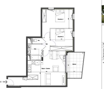 Location Appartement 3 pièces 66m² DECINES CHARPIEU 69150 - Photo 2