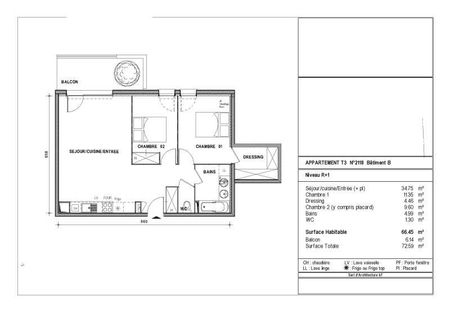 Location Appartement 3 pièces 66m² BRUGUIERES 31150 - Photo 4