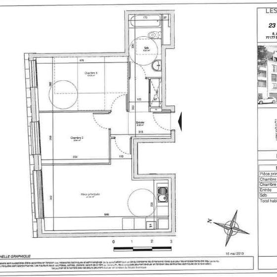 Location Appartement 3 pièces 57m² BROU SUR CHANTEREINE 77177 - Photo 2