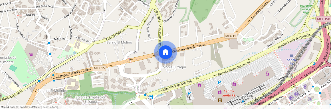 Se departamento Carretera Mexico Toluca, Colonia El Yaqui, C.P. 05320, Df / Cdmx