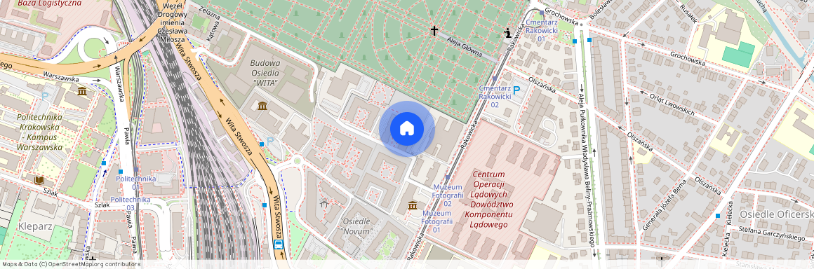 ul. Rakowicka, Przedmieście Warszawskie, Stare Miasto, Kraków, małopolskie