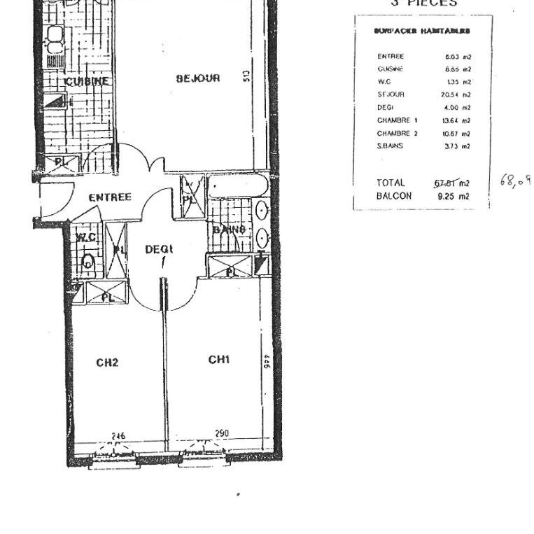 Suresnes (92150) 3 pièces 68.61 m2 avec balcon, cave et parking - Photo 1