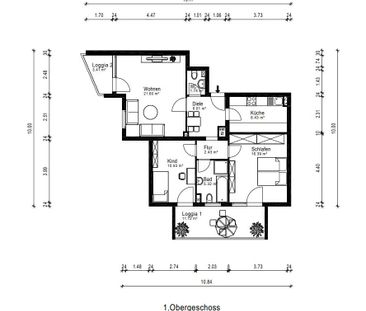 Renovierte 3-Zimmer-Wohnung mit zwei Loggien und Garage. - Photo 5