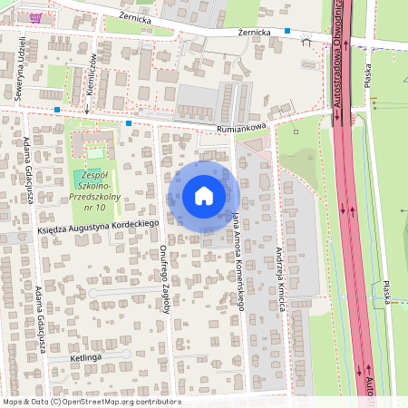 ul. Onufrego Zagłoby, Żerniki, Fabryczna, Wrocław, dolnośląskie