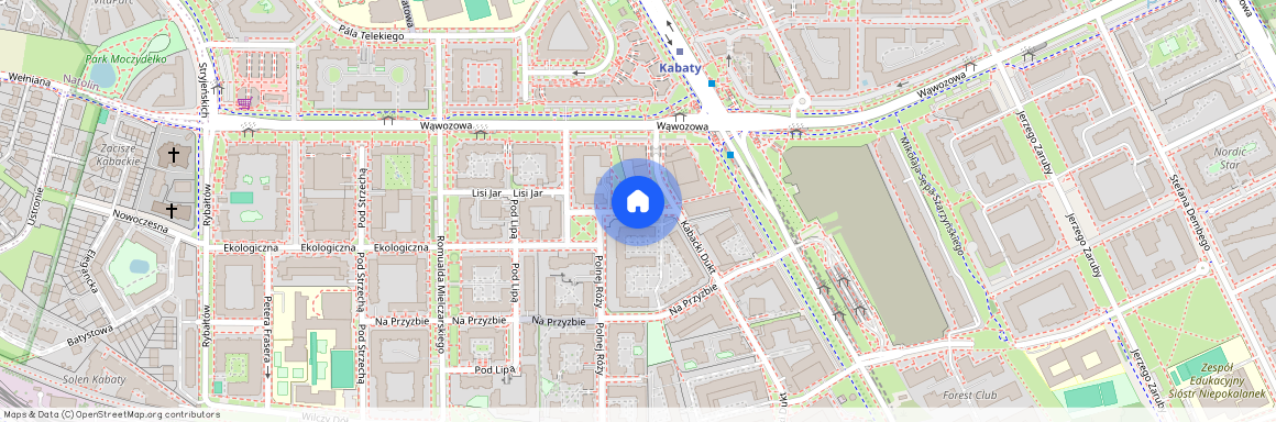 ul. Za Łąkami, Kabaty, Ursynów, Warszawa, mazowieckie