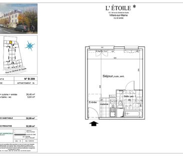location Appartement T1 DE 32.4m² À VILLIERS SUR MARNE - Photo 1