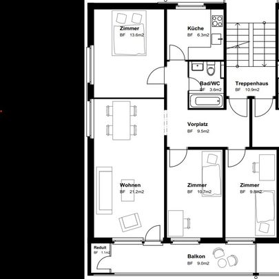 Grosszügige 4.5-Zimmerwohnung in Herzogenbuchsee - Foto 1