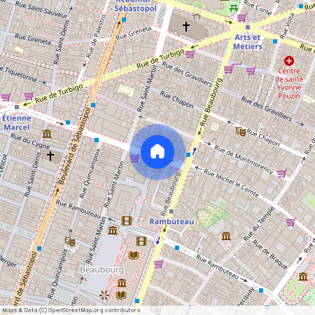 Rue Saint-Martin entre Rue du Grenier Saint-Lazard et Rue Rambuteau 75003 Paris (3e arrondissement)