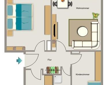 Demnächst frei! 3-Zimmer-Wohnung in Oer-Erkenschwick Groß-Erkenschwick - Photo 1