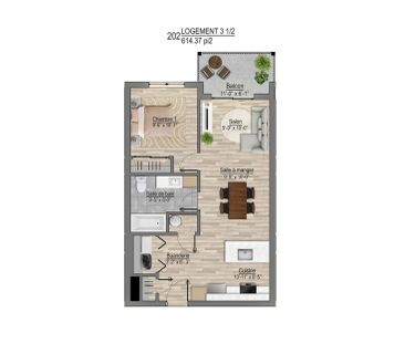 Appartement à louer - Saint-Félix-de-Valois - Photo 5