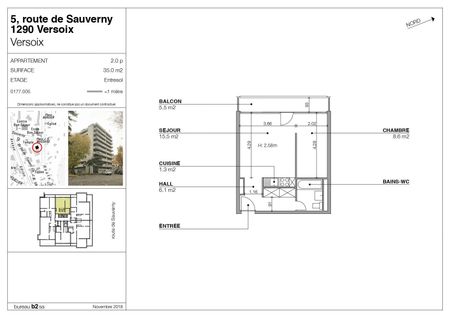 Nice 2-room apartment with balcony in the heart of Versoix - Foto 3