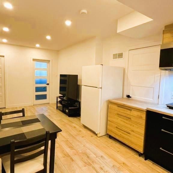 3 1/2 a Louer TOUT COMPRIS: Hydro: Chauffé, Éclairé, Eau chaude, Climatisé, Wifi. Laveuse Sécheuse, Frigo, Four, Micro-onde, Terrasse, stationnement + - Photo 1