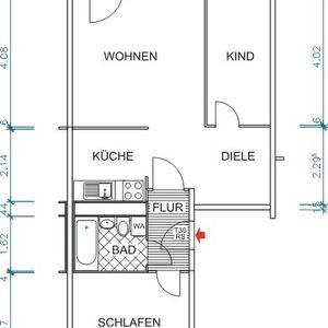 3-Raum Whg. mit Balkon und Wanne in der 1. Etage - Foto 2