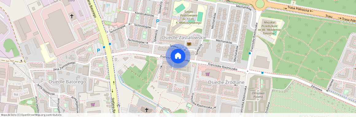 ul. Franciszka Rzeźniczaka, Centrum, Zielona Góra, lubuskie