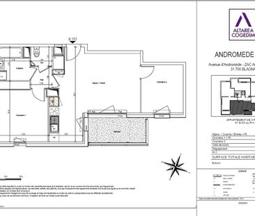 location Appartement T3 DE 58.1m² À BLAGNAC - Photo 5