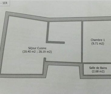Appartement 2 pièces à louer - Photo 1