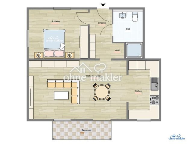 2 Zimmer Erstbezug ca. 60 qm² barrierefrei Terrasse modern - Foto 1