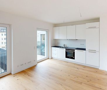 Erstbezug: Kompakte 3-Zimmer-Wohnung mit hochwertiger Einbauküche - Photo 1
