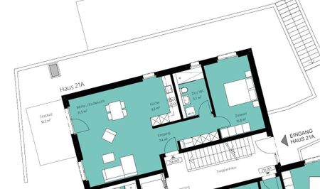 2.5 Zimmer, 69 m², EG - Foto 5