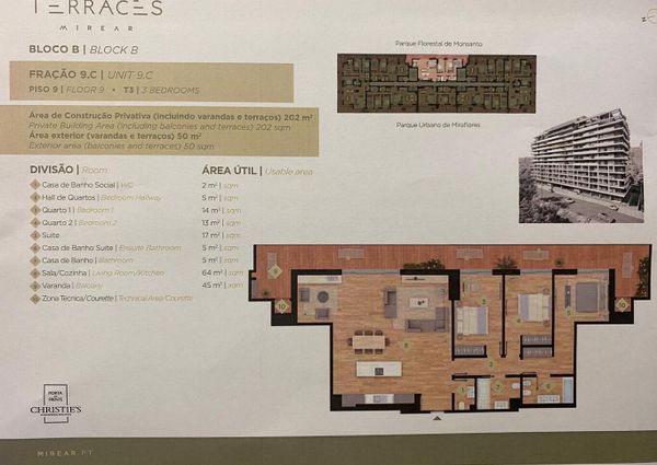 3 Bedroom Apartment with swimming pool, Miraflores, Oeiras