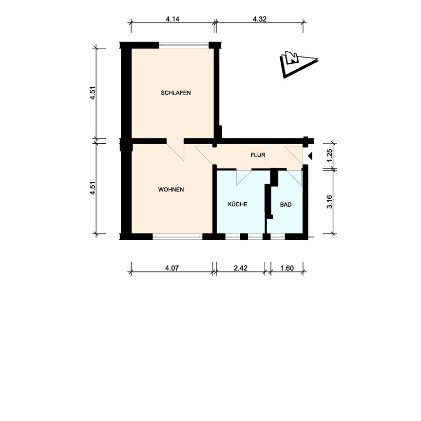 Charmante 2-Zimmer-Wohnung in zentraler Lage! - 23569 Lübeck - Photo 2